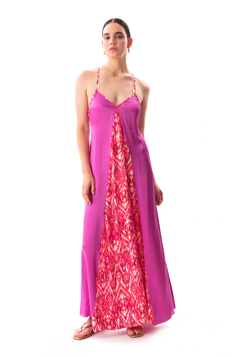 Movom Swimwear-Santo V Neck Maxi Dress🌱-Elbise-1-fleurdirect.live
