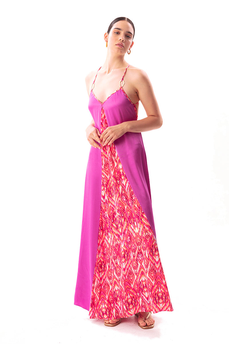 Movom Swimwear-Santo V Neck Maxi Dress🌱-Elbise-2-fleurdirect.live