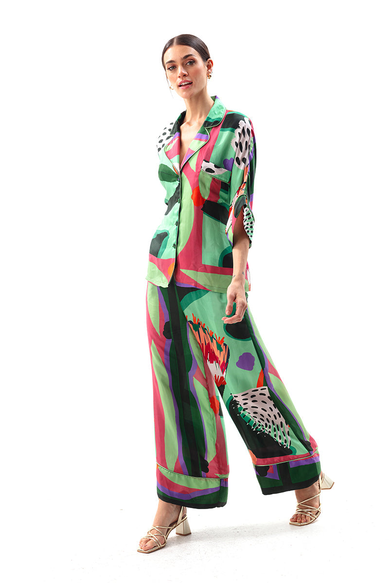 Movom Swimwear-Sylvia Pajama Style Shirt-Bluz-3-fleurdirect.live