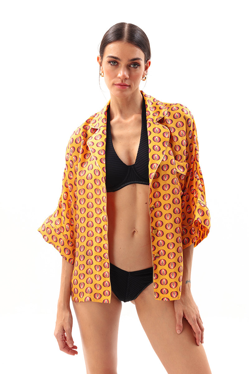 Movom Swimwear-Zing Pajama Style Shirt-Bluz-5-fleurdirect.live