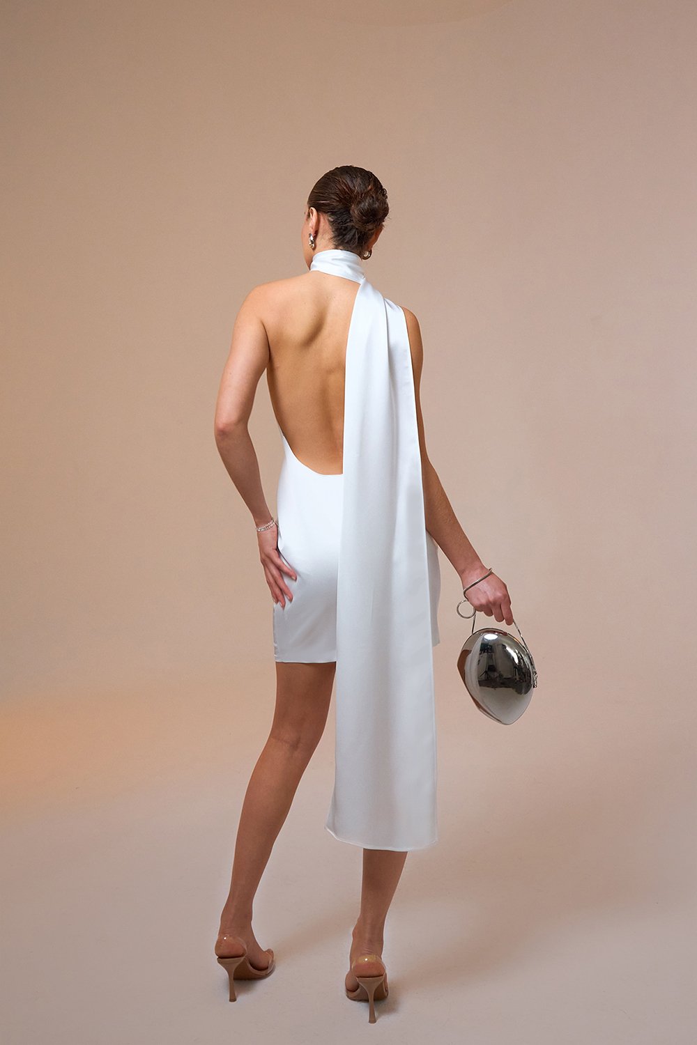 Mozto-Carina Halter Neck Satin Mini Dress-Elbise-2-fleurdirect.live