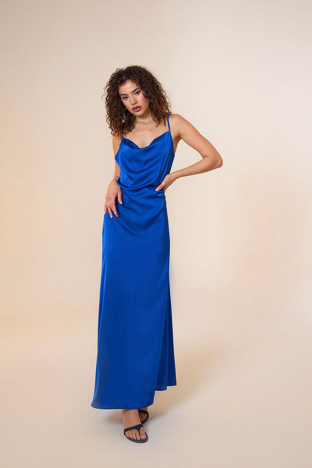 Mozto-Jace Satin Blue Maxi Slip Dress-Elbise-1-fleurdirect.live