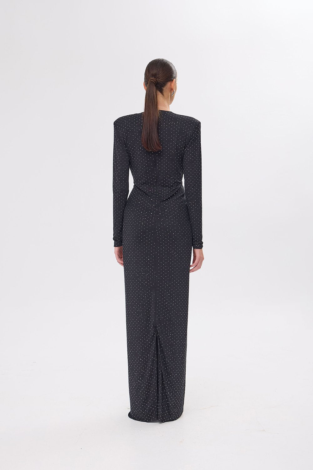 Mozto-Jana Long Sleeve Black Dress-Elbise-4-fleurdirect.live