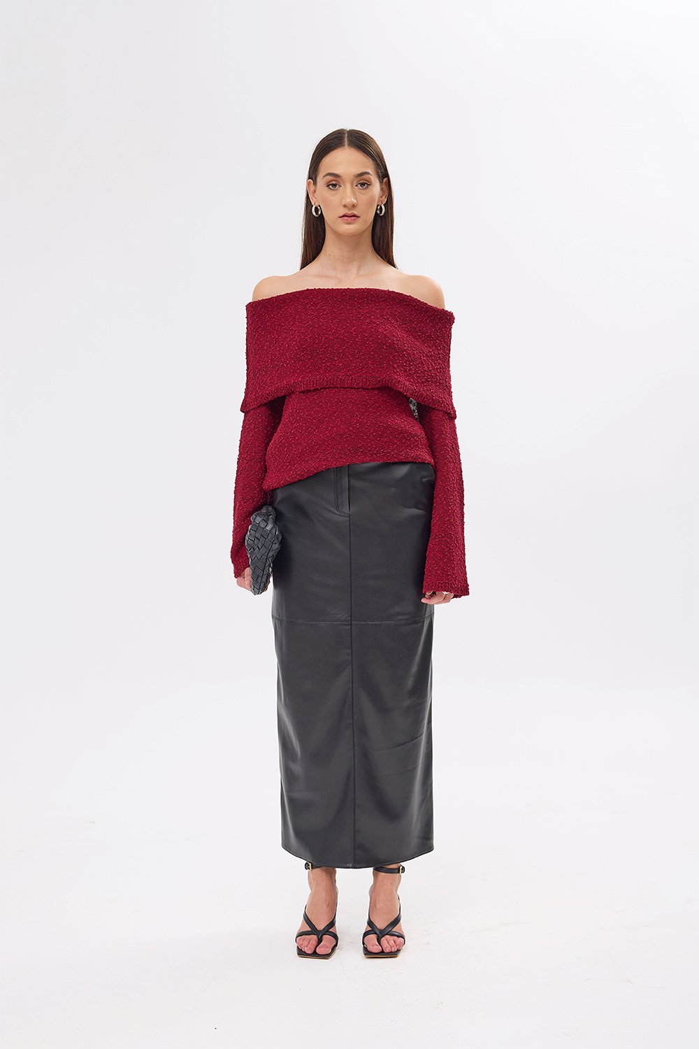 Mozto-Kaia Burgundy Pullover-Kazak & Triko-2-fleurdirect.live