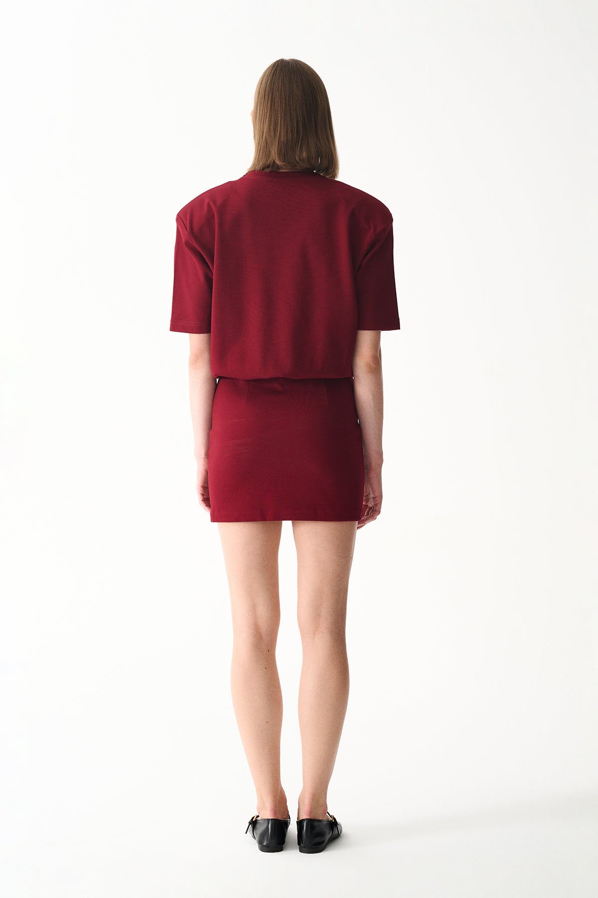 Naia-Miu T Shirt Elbi̇se / Bordo-Elbise-6-fleurdirect.live