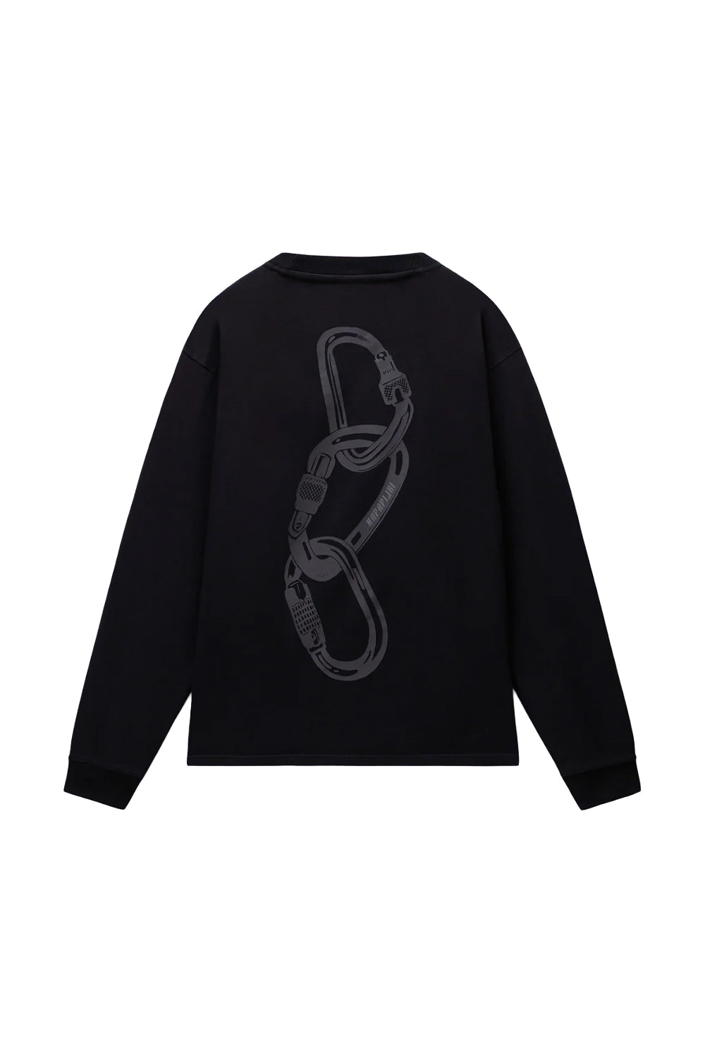 Napapijri-Coldirai Black Heron Uzun Kollu Siyah T-Shirt-T-Shirts-1-fleurdirect.live