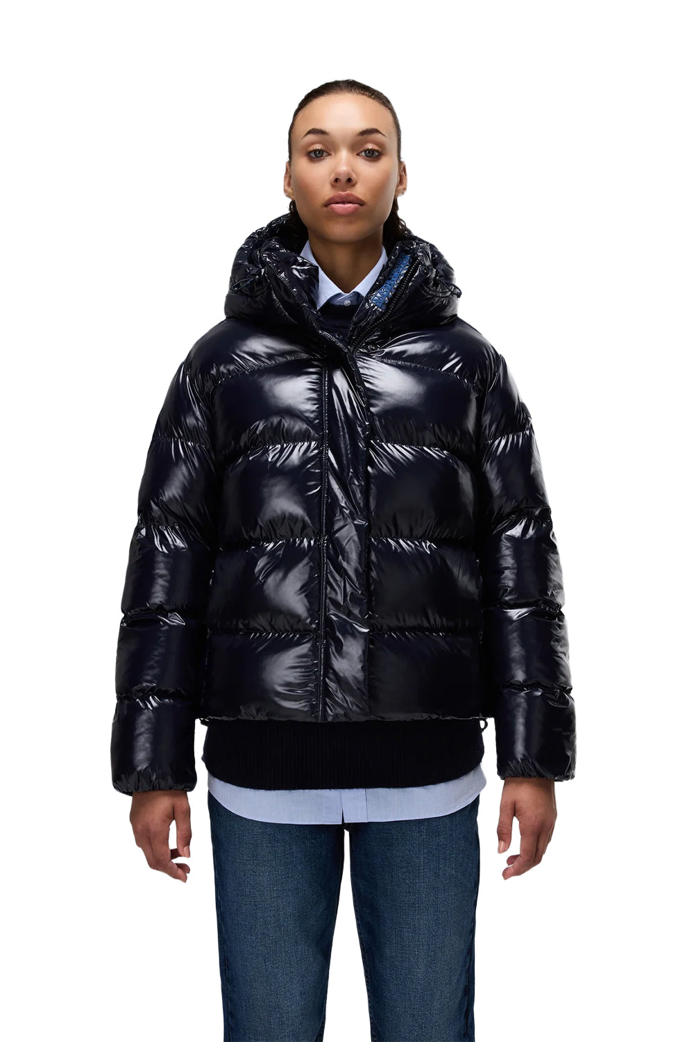 Napapijri-Glane Mirror Puffer Jacket Siyah Kadın Mont-Mont-10-fleurdirect.live