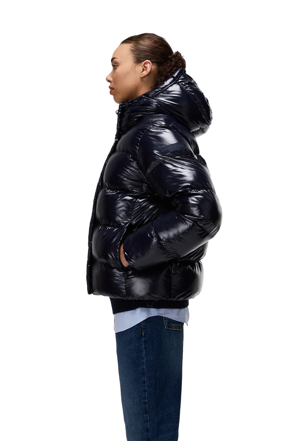 Napapijri-Glane Mirror Puffer Jacket Siyah Kadın Mont-Mont-4-fleurdirect.live