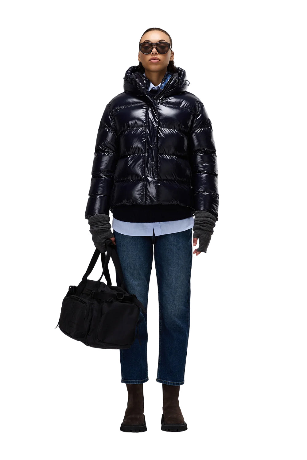 Napapijri-Glane Mirror Puffer Jacket Siyah Kadın Mont-Mont-9-fleurdirect.live