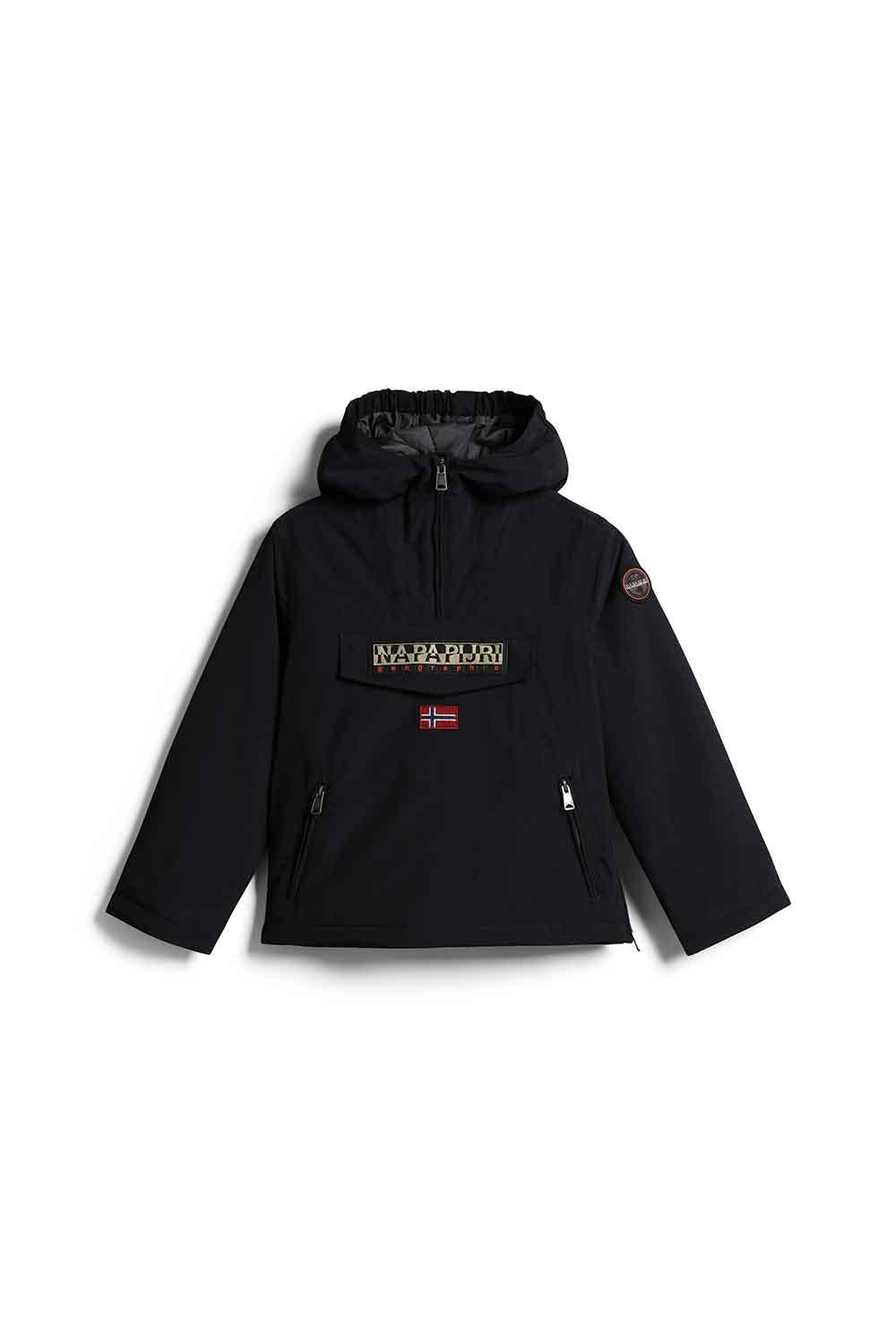 Napapijri-Kids Rainforest Pocket 2 Black-Yağmurluk-1-fleurdirect.live
