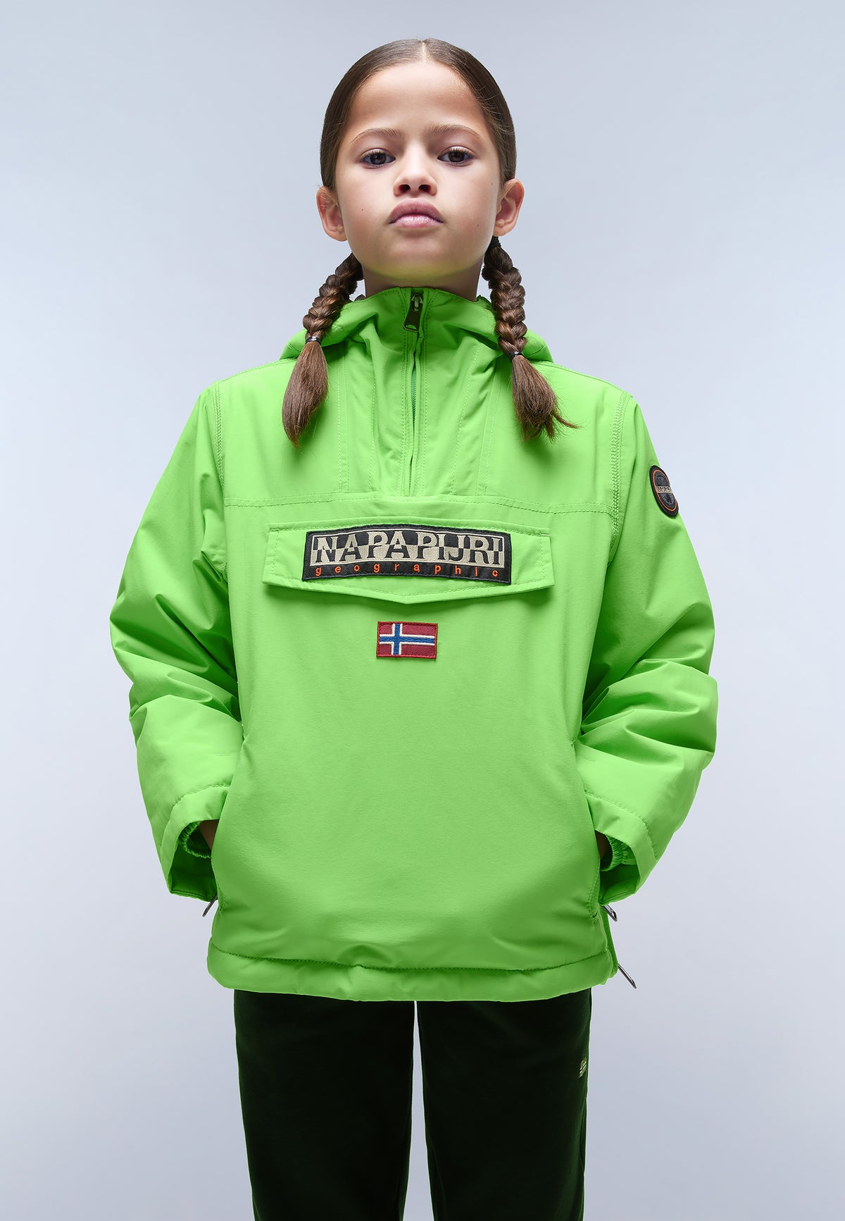 Napapijri-Kids Rainforest Pocket 2 Green Macaw-Yağmurluk-1-fleurdirect.live