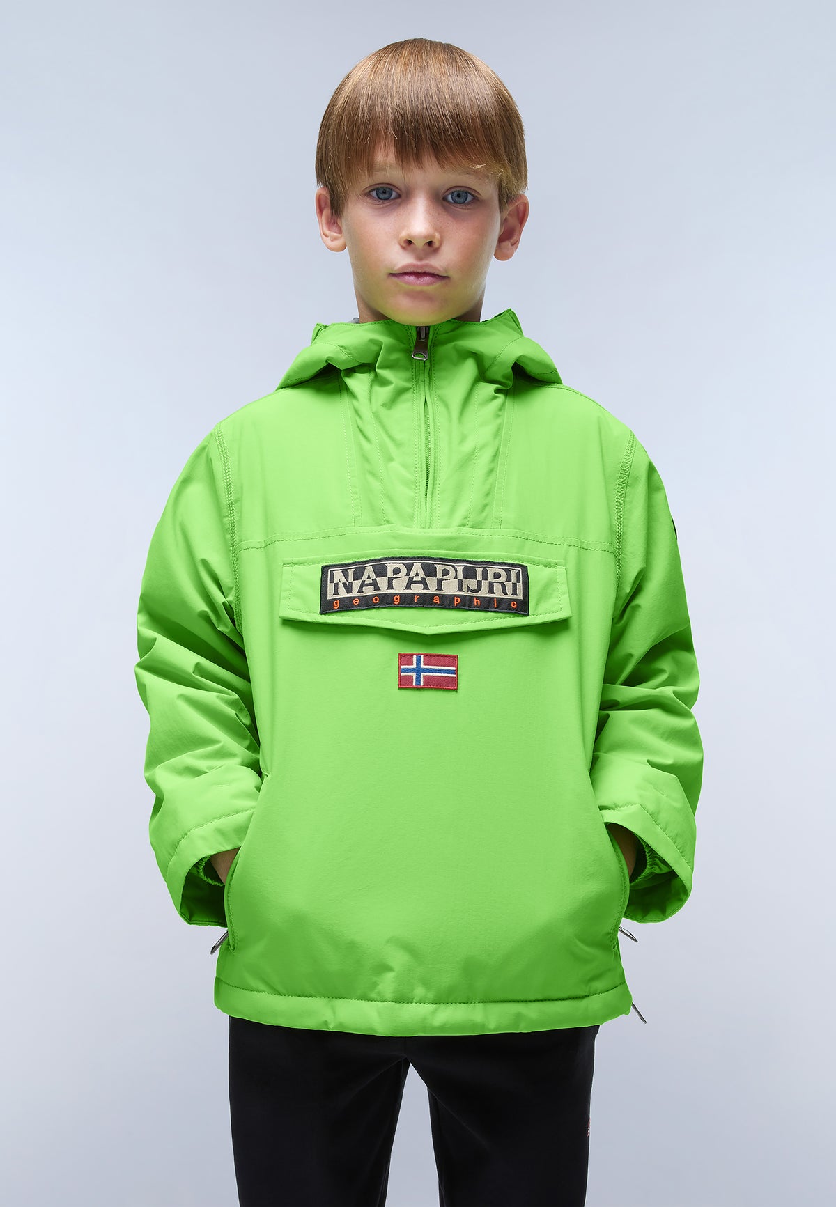 Napapijri-Kids Rainforest Pocket 2 Green Macaw-Yağmurluk-3-fleurdirect.live