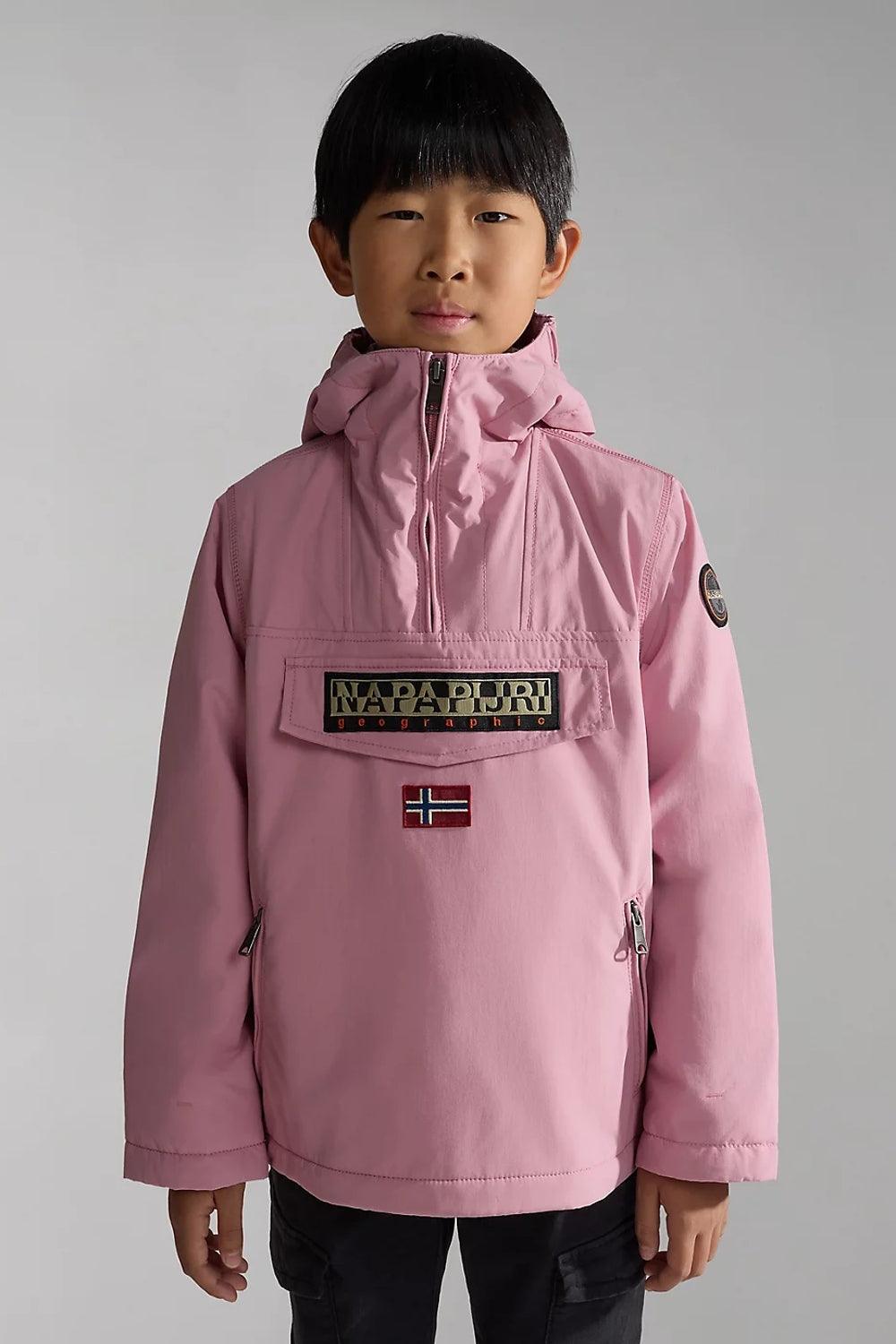 Napapijri-Kids Rainforest Pocket 2 Pink-Yağmurluk-1-fleurdirect.live