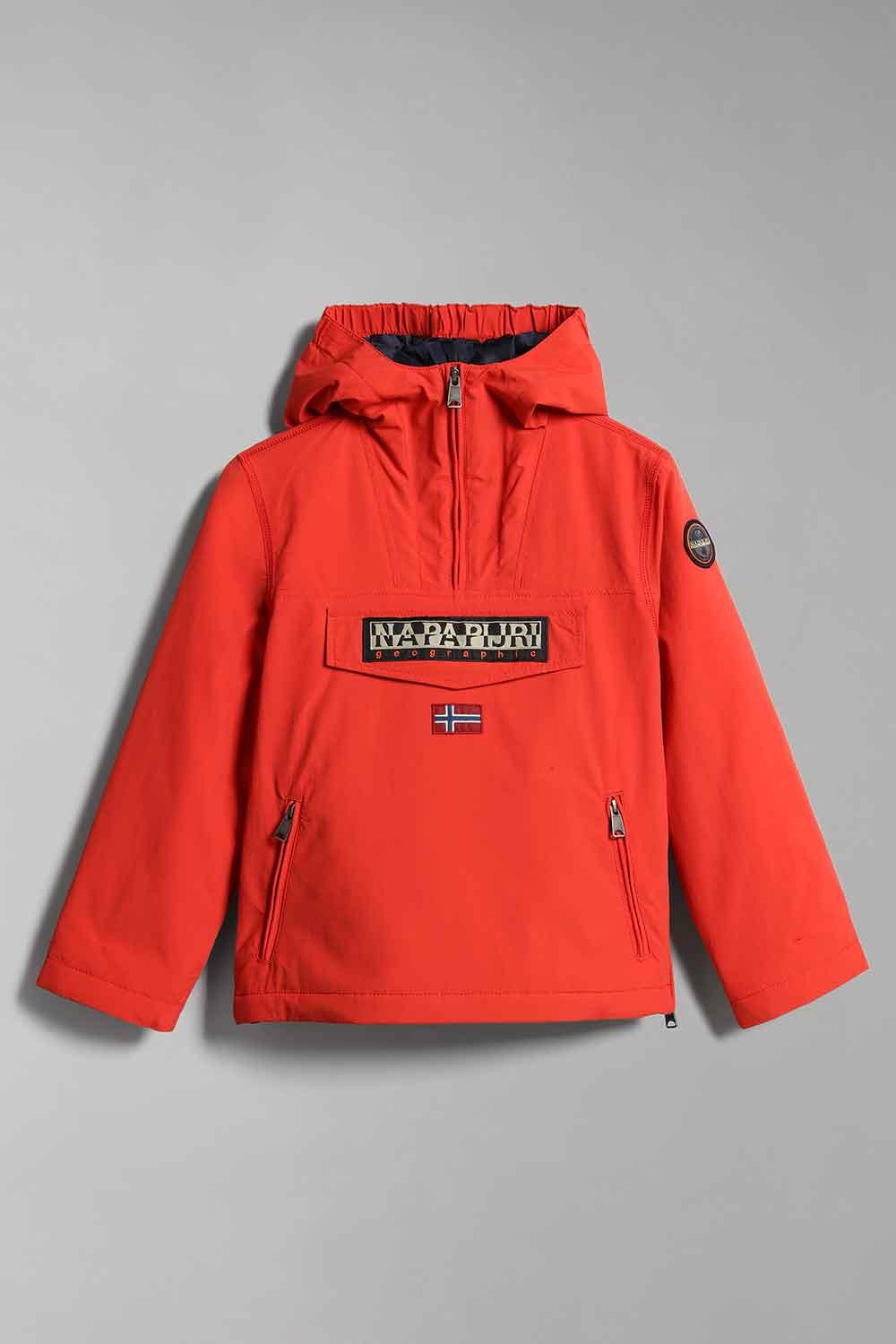 Napapijri-Kids Rainforest Pocket 2 Red Poppy-Yağmurluk-8-fleurdirect.live