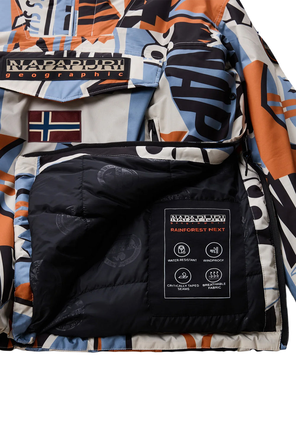 Napapijri-Rainforest Next Anorak Jacket Çok Renkli Erkek Mont-Mont-3-fleurdirect.live