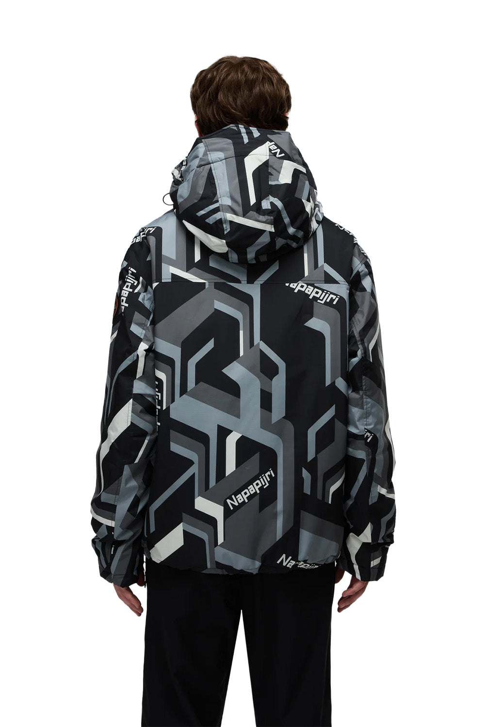 Napapijri-Rainforest Next Anorak Jacket Siyah/Gri Erkek Mont-Mont-6-fleurdirect.live