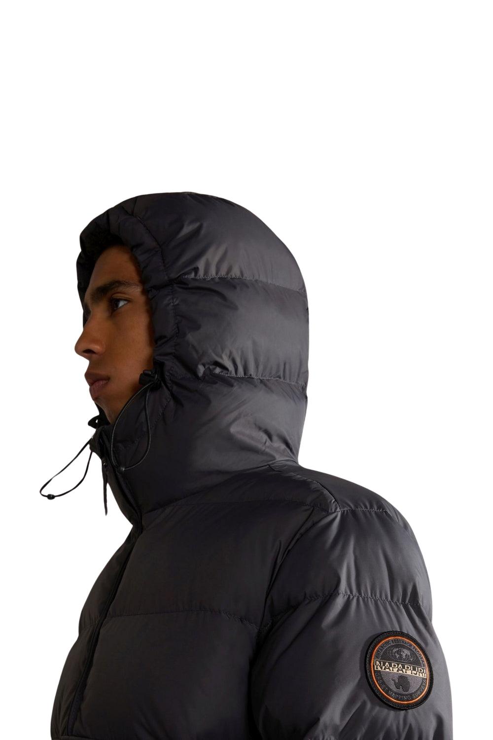 Napapijri-Rainforest OP WI PUF Dark Grey Solid-Yağmurluk-3-fleurdirect.live