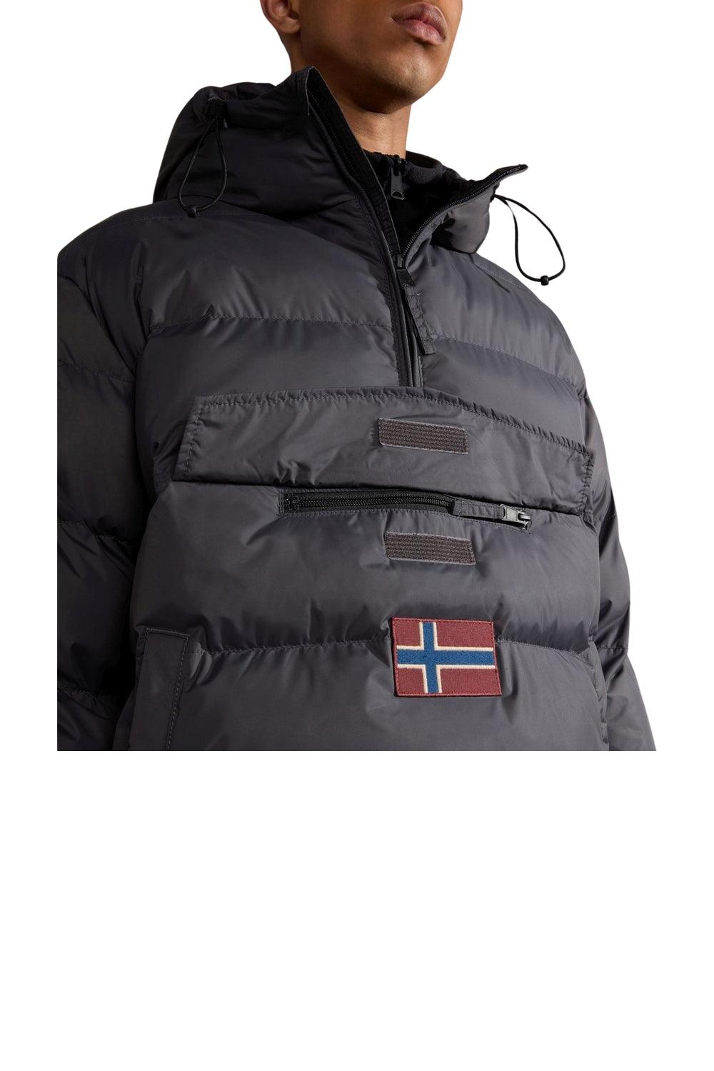 Napapijri-Rainforest OP WI PUF Dark Grey Solid-Yağmurluk-4-fleurdirect.live