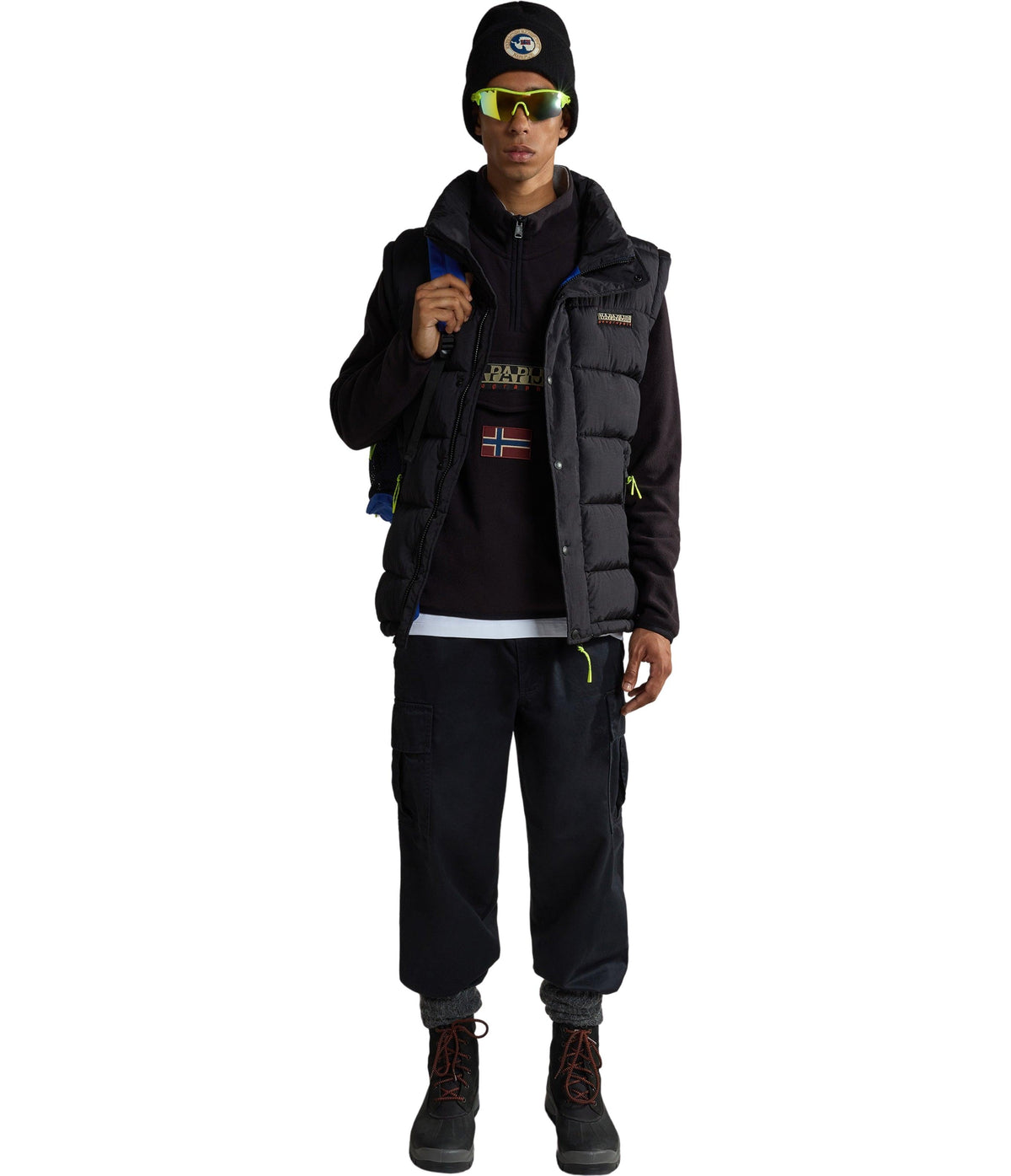 Napapijri-T-Burgee HZ Black-Sweatshirts & Hoodies-3-fleurdirect.live