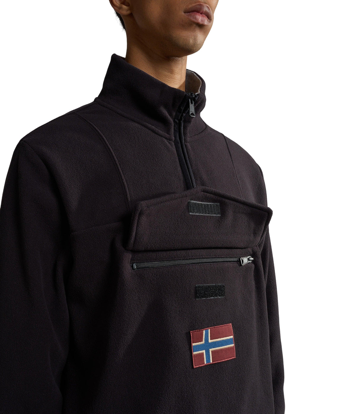 Napapijri-T-Burgee HZ Black-Sweatshirts & Hoodies-5-fleurdirect.live