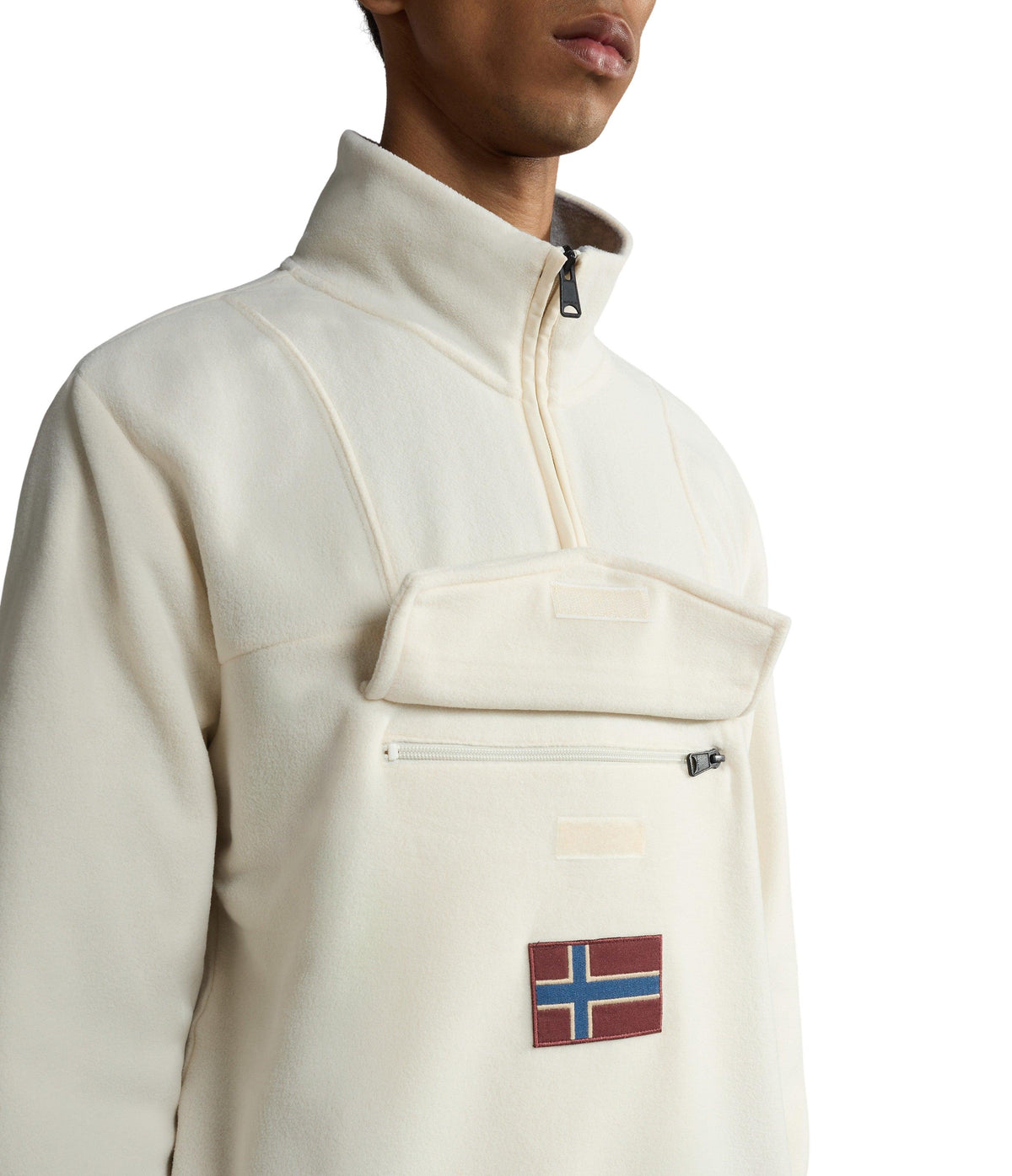 Napapijri-T-Burgee HZ Whitecap Gray-Sweatshirts & Hoodies-7-fleurdirect.live