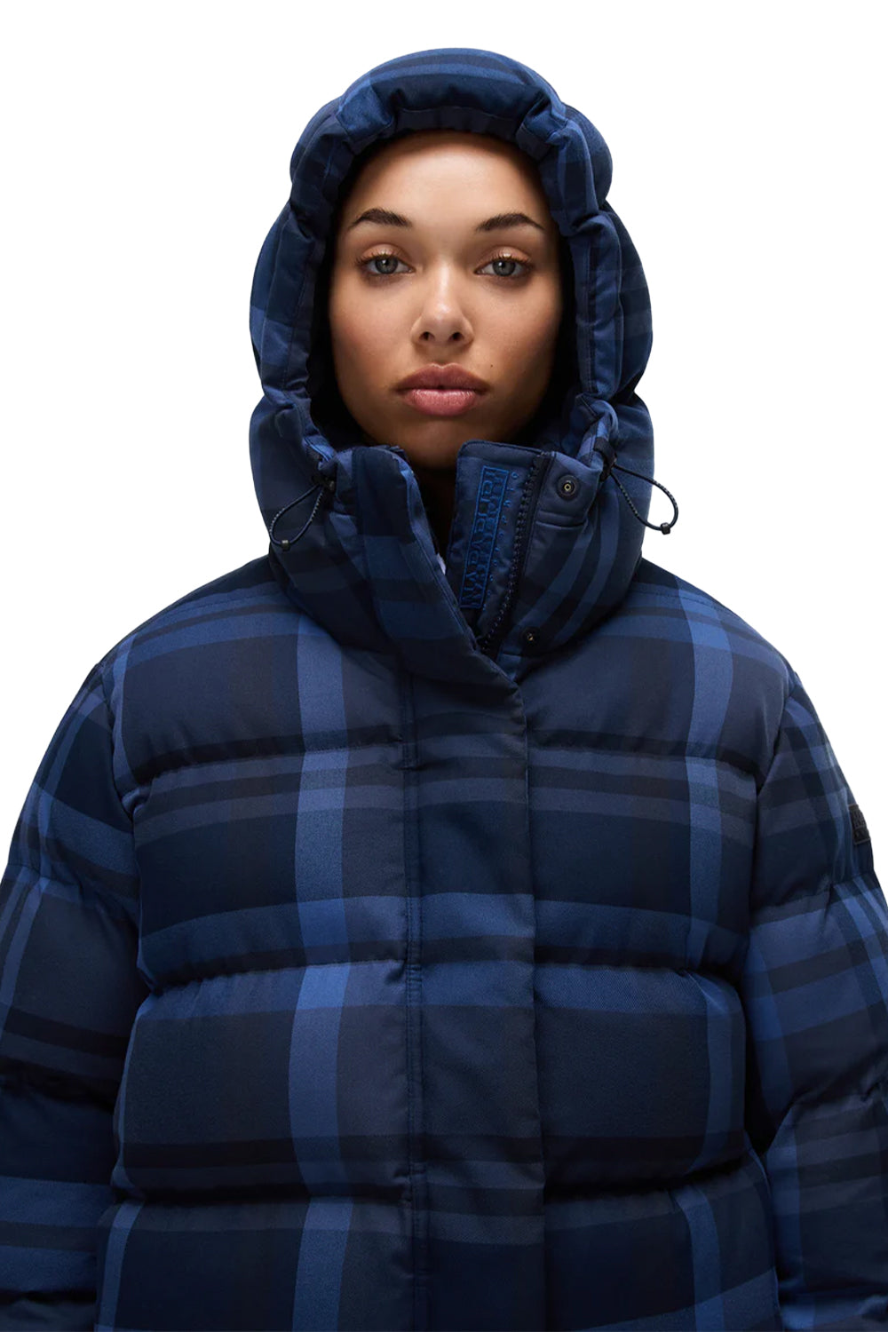 Napapijri-Napapijri ThermoFibre® Glane Check Puffer CORDURA® Jacket Ekoseli Lavicert Kadın Mont-Mont-4-fleurdirect.live