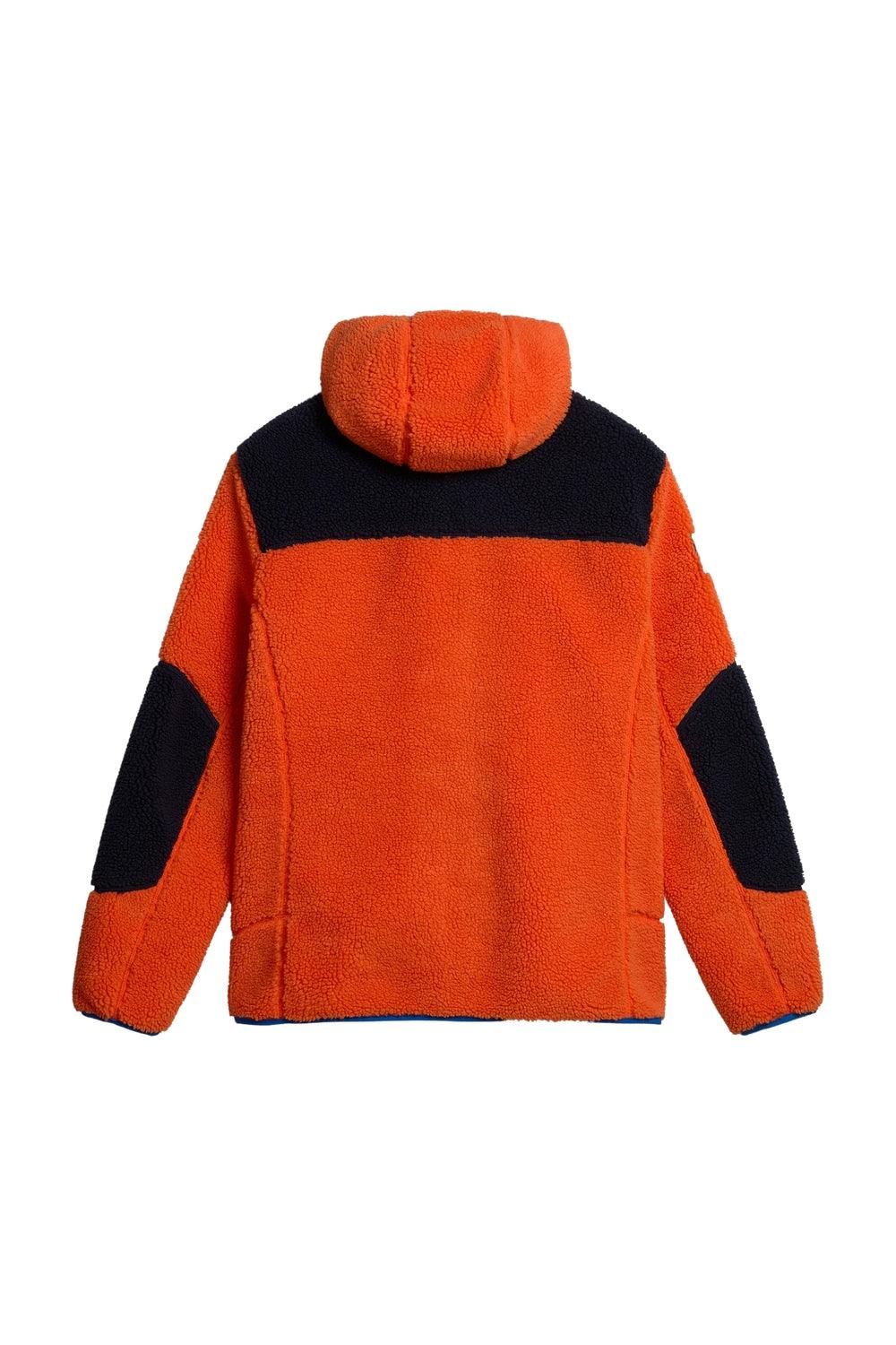 Napapijri-Yupik Full Zip Hoodie 3 Orange Red-Sweatshirts & Hoodies-2-fleurdirect.live