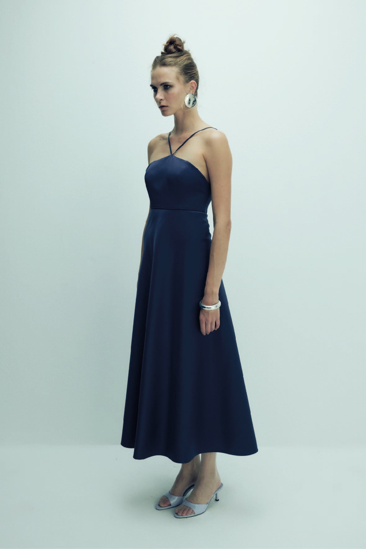 Nazlı Ceren-Riley Midi Elbise Midnight Blue-Elbise-8-fleurdirect.live
