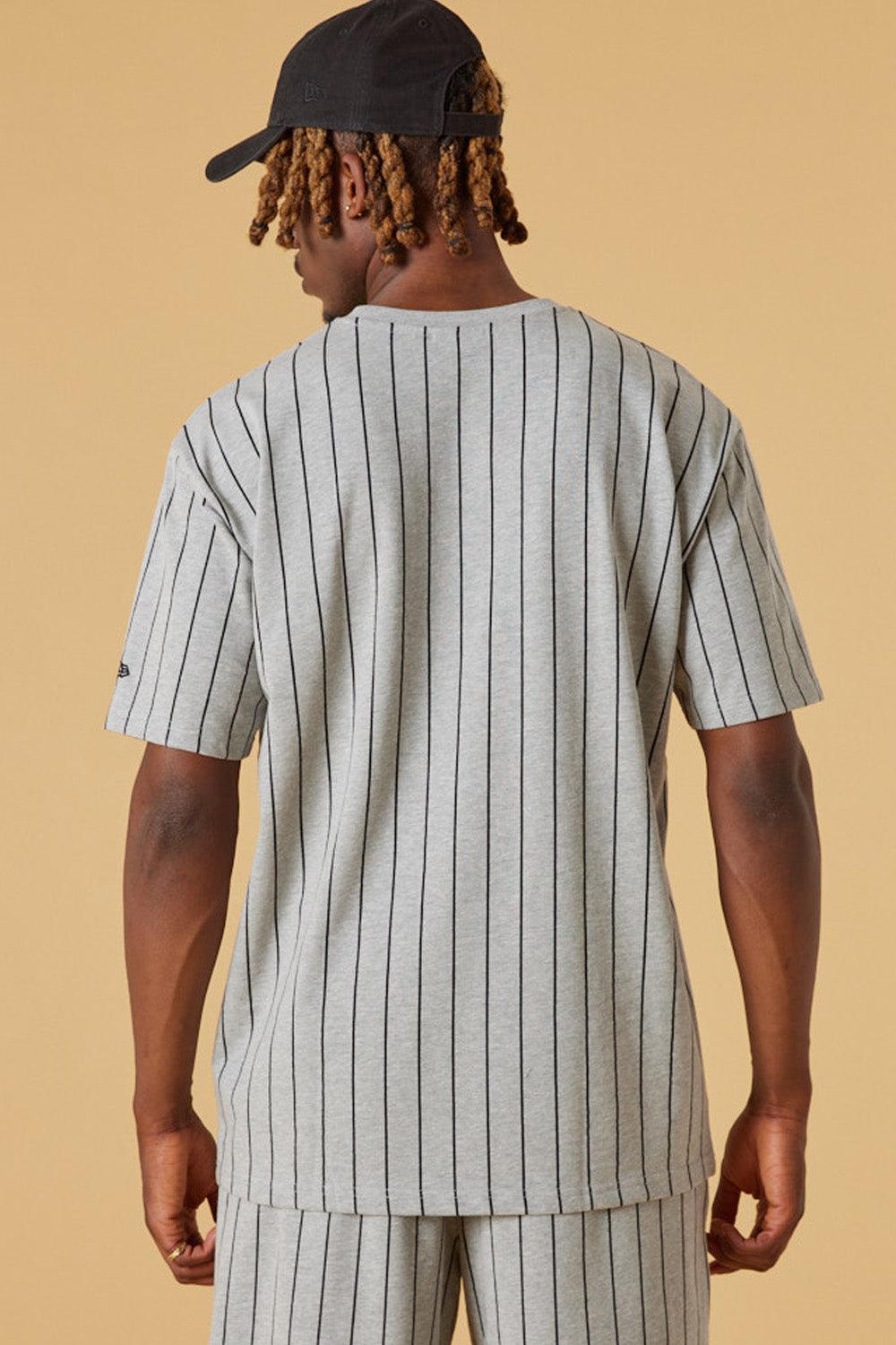 New Era-Oversized Pinstripe Tee HGRBLK-T-Shirts-2-fleurdirect.live