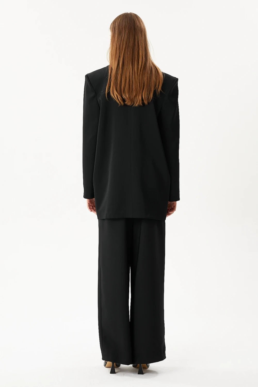 Nilgün Mirza-Smokin Yaka Oversize Maskülen Stil Bayan Blazer Ceket-Ceket-6-fleurdirect.live