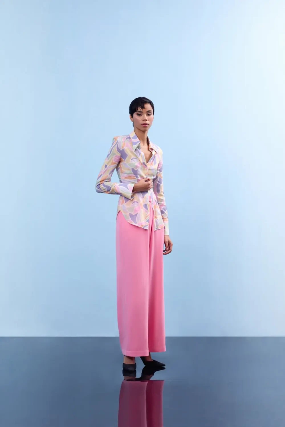 Nilgün Mirza-Yumuşak Dokulu Elegant Pantolon-Pantolon-1-fleurdirect.live