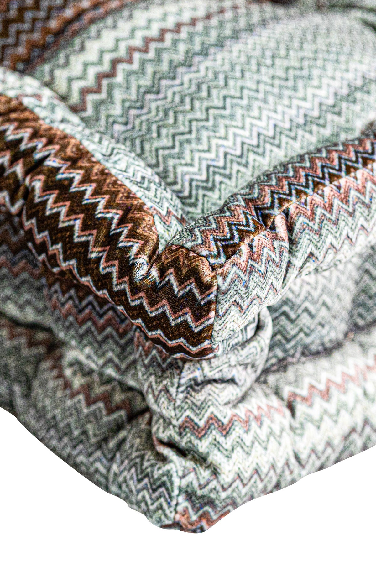 Zigzag Bisküvi Minder - Kahve