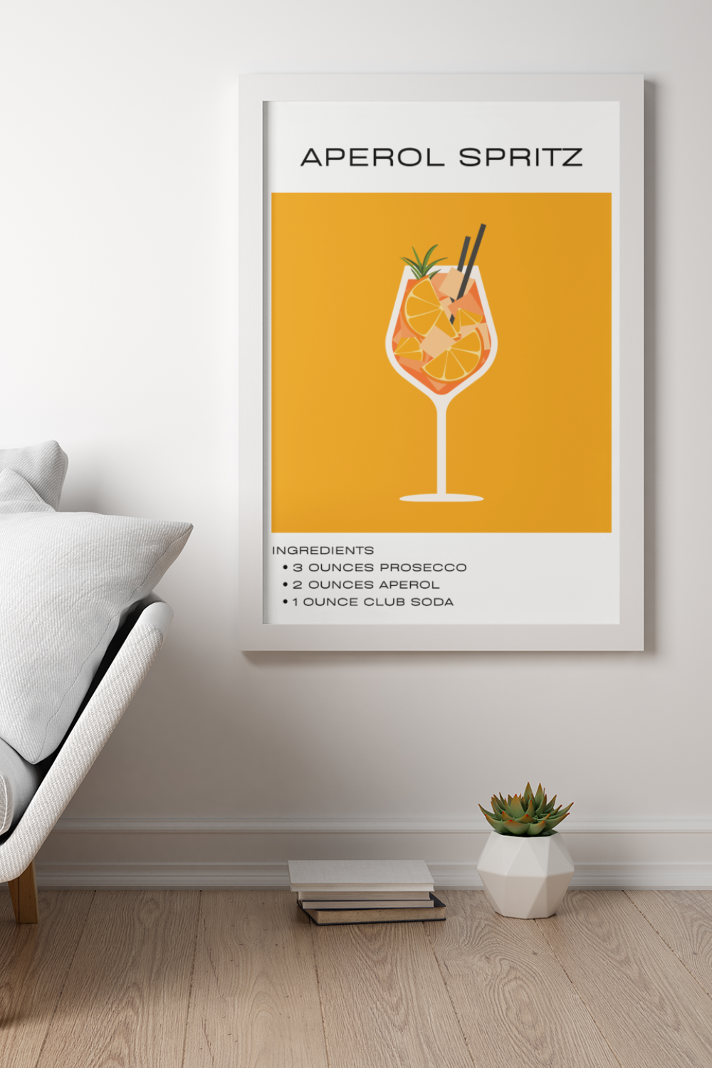 Nord Design-Kokteyl Serisi Çerçeveli Tablo - Aperol-Tablo-1-fleurdirect.live