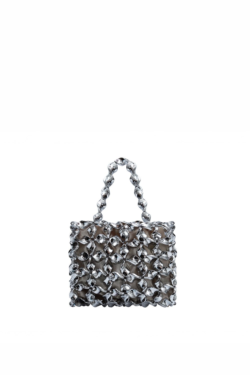 Nyssia Handmade Bag-Recycle Silver-El Çantası-1-fleurdirect.live