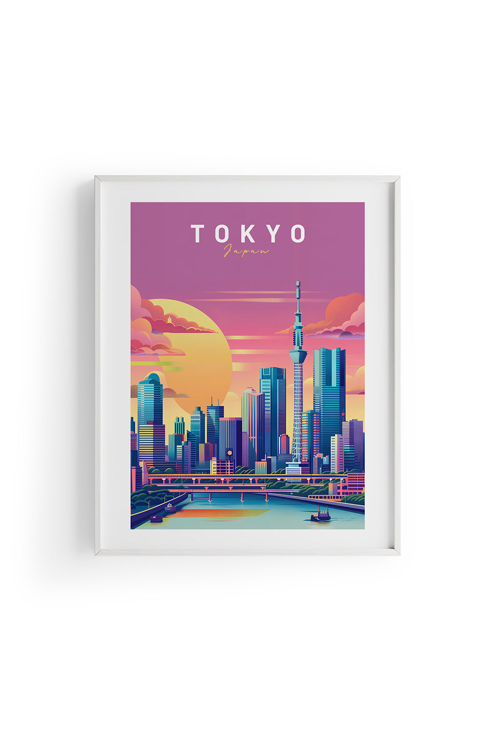ODA.products-Tokyo İllüstrasyon Şehir Posteri-Tablo-1-fleurdirect.live