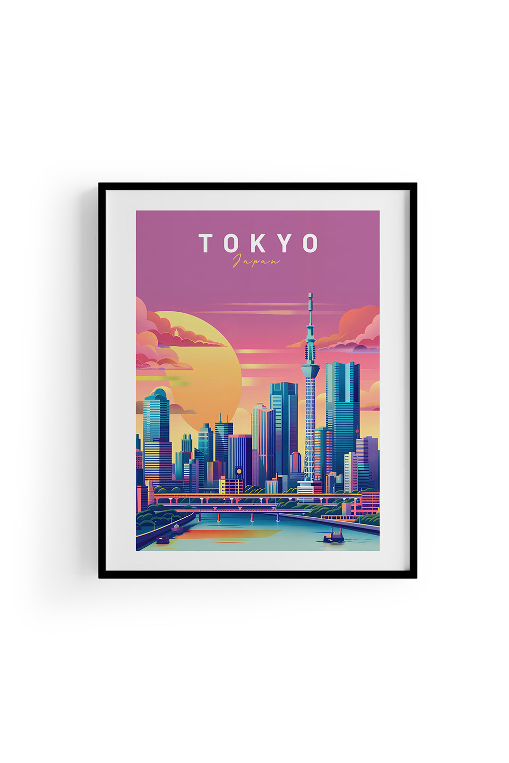 ODA.products-Tokyo İllüstrasyon Şehir Posteri-Tablo-3-fleurdirect.live