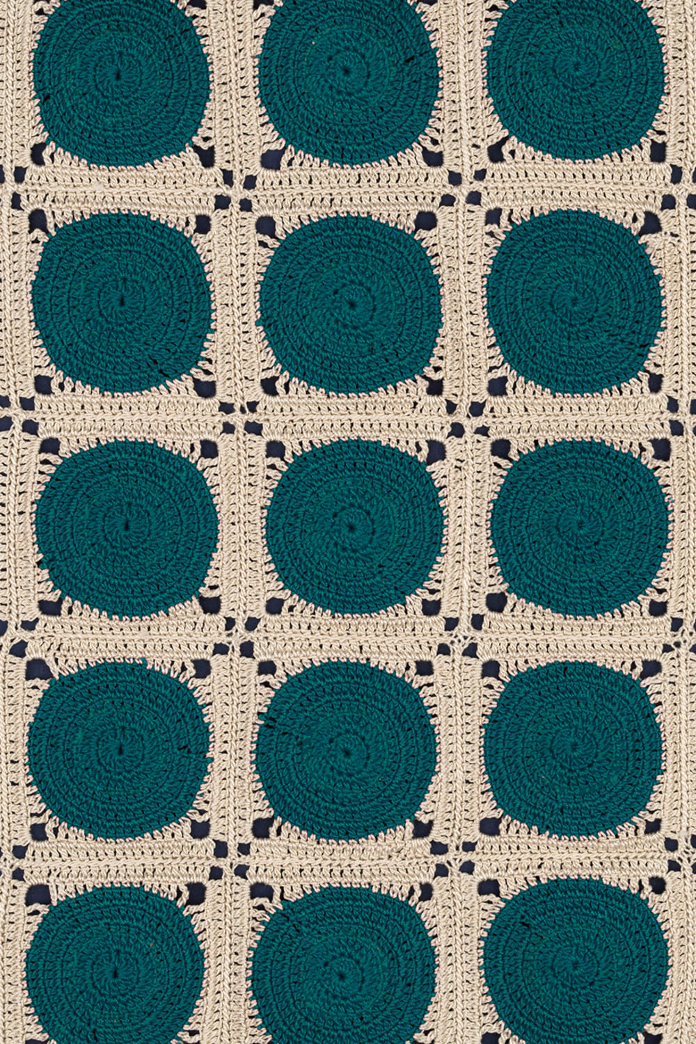 OHM Handmade-Bej Yeşil Dots El İşi Dantel Örtü-Dantel Örtüler-3-fleurdirect.live