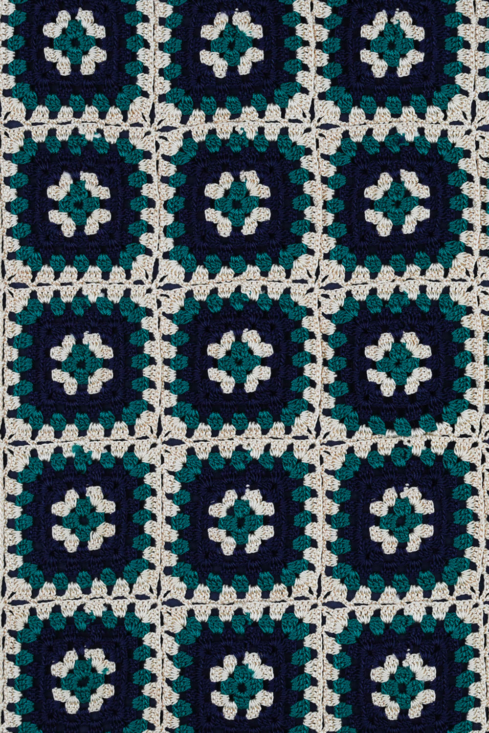 OHM Handmade-Bej Yeşil Lacivert Granny El İşi Dantel Örtü-Dantel Örtüler-3-fleurdirect.live