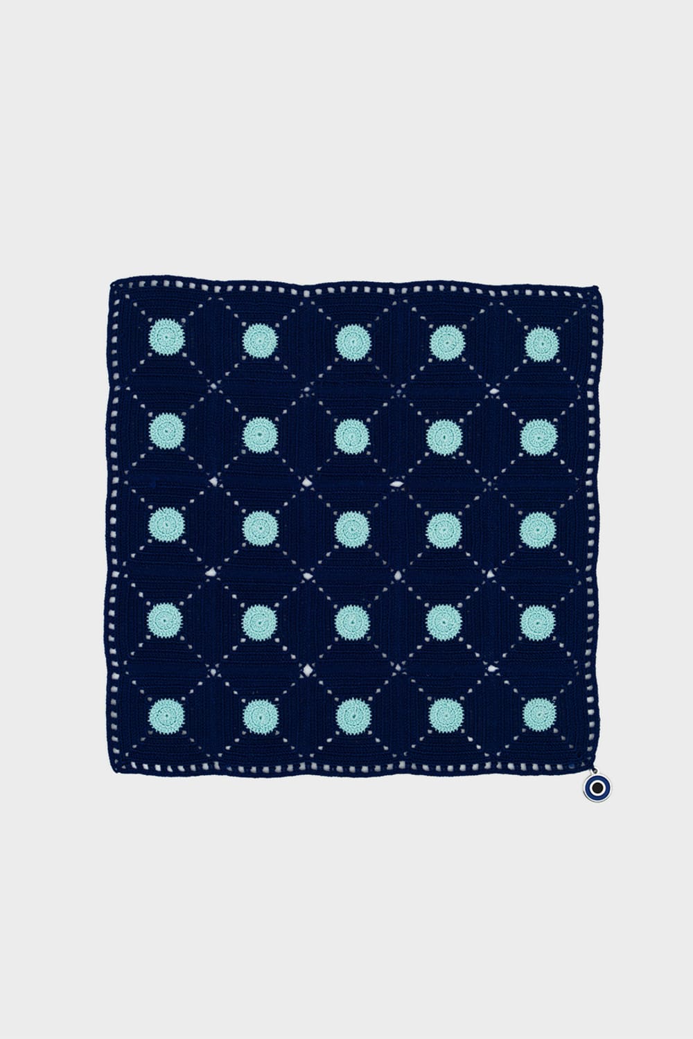 OHM Handmade-Lacivert Mavi Tiny Dots El İşi Dantel-Dantel Örtüler-1-fleurdirect.live