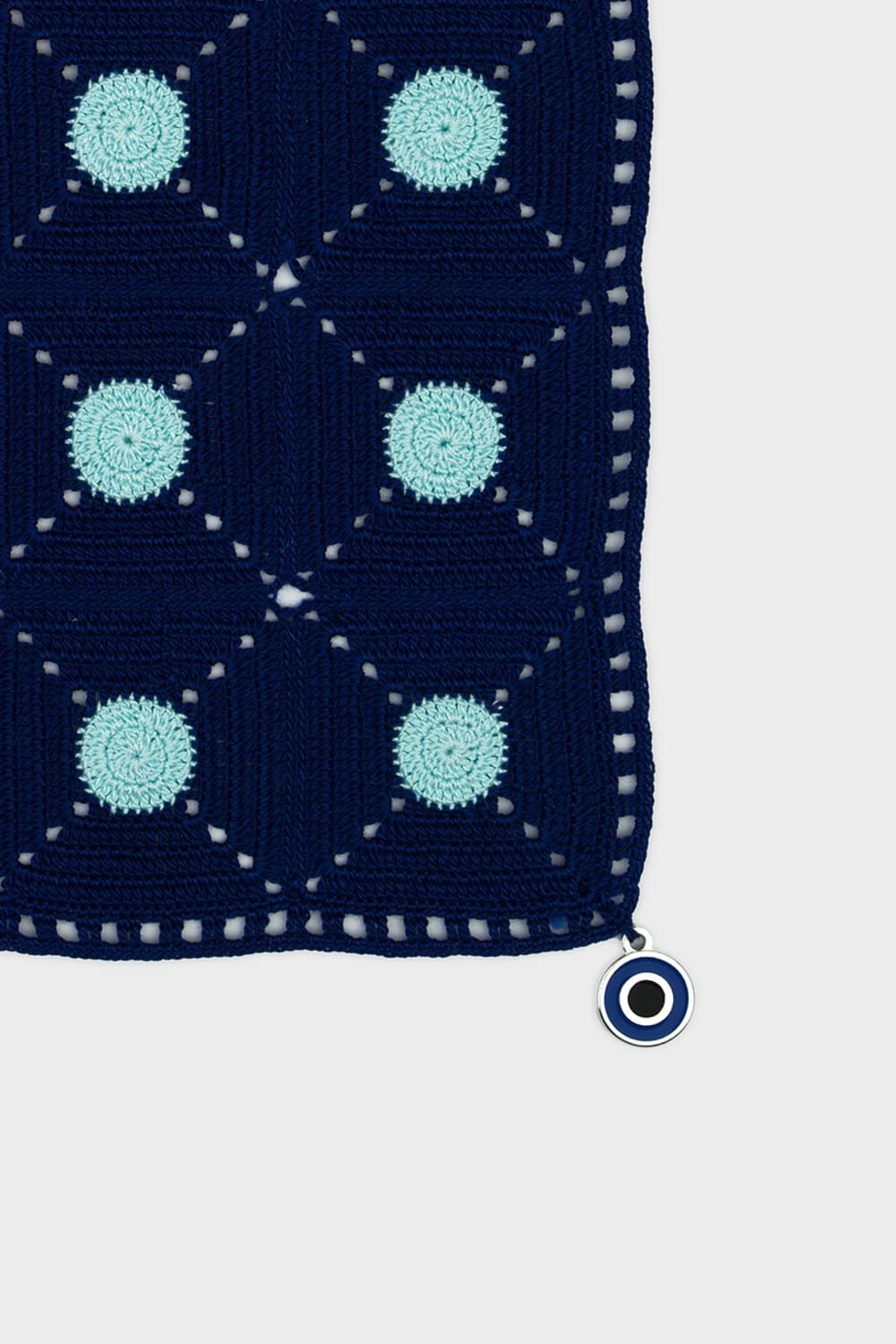 OHM Handmade-Lacivert Mavi Tiny Dots El İşi Dantel-Dantel Örtüler-2-fleurdirect.live