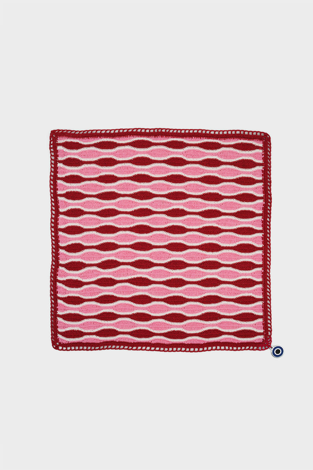 OHM Handmade-Pembe Krem Kırmızı Waves El İşi Dantel Örtü-Dantel Örtüler-1-fleurdirect.live