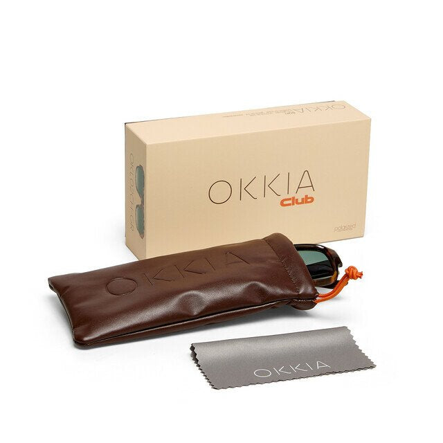 Okkia-Okkia Club Stromboli Yeşil Lens Polarize Güneş Gözlüğü Klasik Havana-Güneş Gözlüğü-7-fleurdirect.live