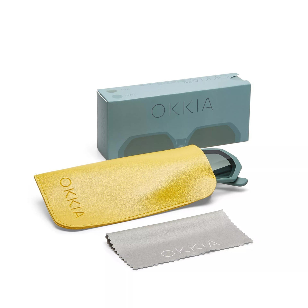Okkia-Okkia Andrea Altıgen Unisex Güneş Gözlüğü Yeşil-Güneş Gözlüğü-3-fleurdirect.live
