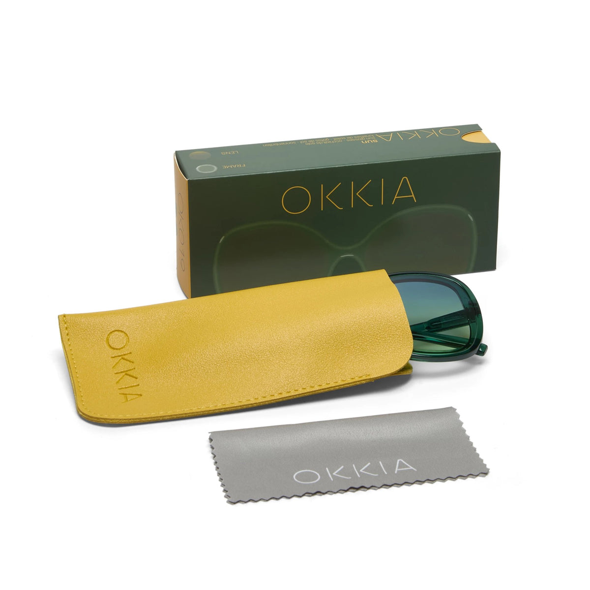 Okkia-Okkia Anna Butterfly Güneş Gözlüğü Green/Yellow Degrade-Güneş Gözlüğü-6-fleurdirect.live