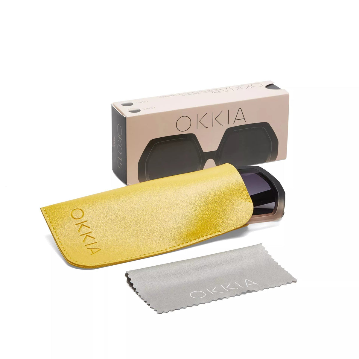 Okkia-Okkia Emma Big Hexagonal Unisex Güneş Gözlüğü Siyah Ros-Güneş Gözlüğü-8-fleurdirect.live