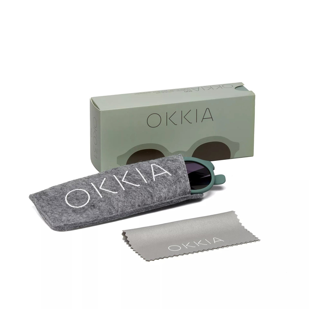 Okkia-Okkia Lauro Unisex Yeşil Güneş Gözlüğü Siyah Gradyan-Güneş Gözlüğü-5-fleurdirect.live