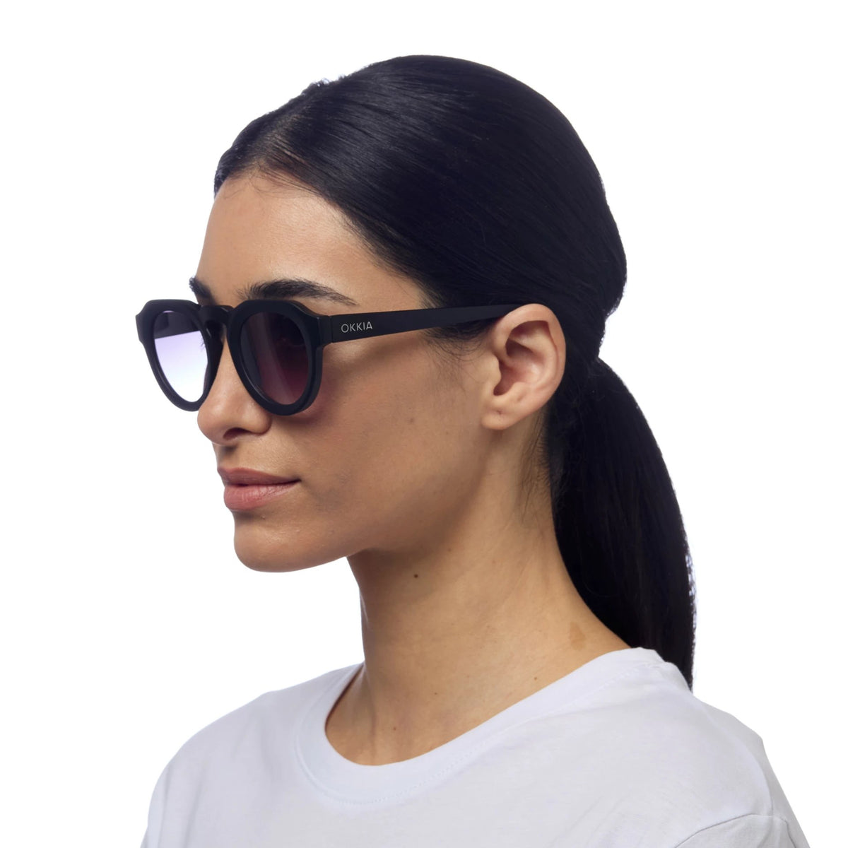 Okkia-Okkia Zeno Round Unisex Güneş Gözlüğü Siyah-Güneş Gözlüğü-3-fleurdirect.live