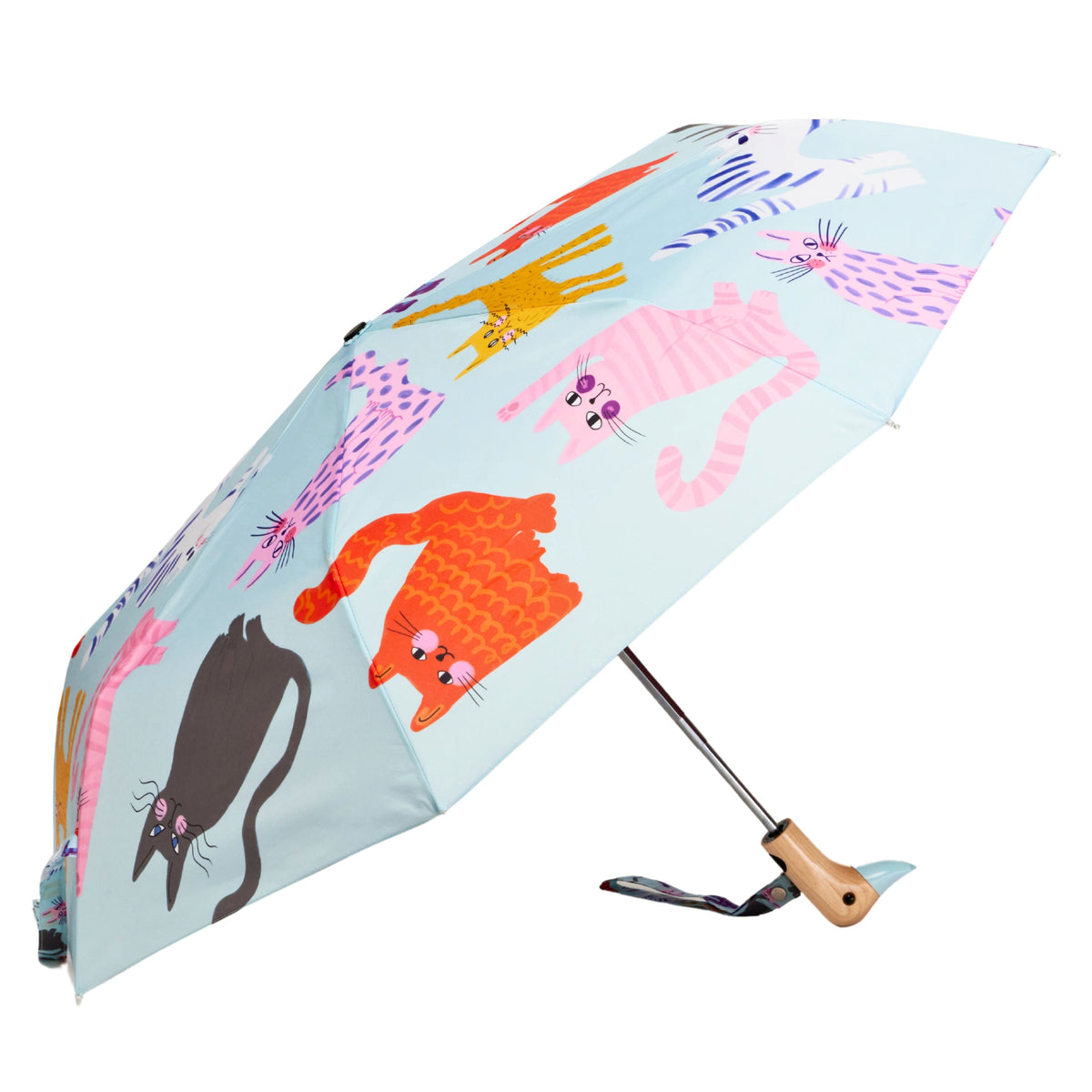 Original Duckhead Duck Kompakt Şemsiye Arty Cats Ice
