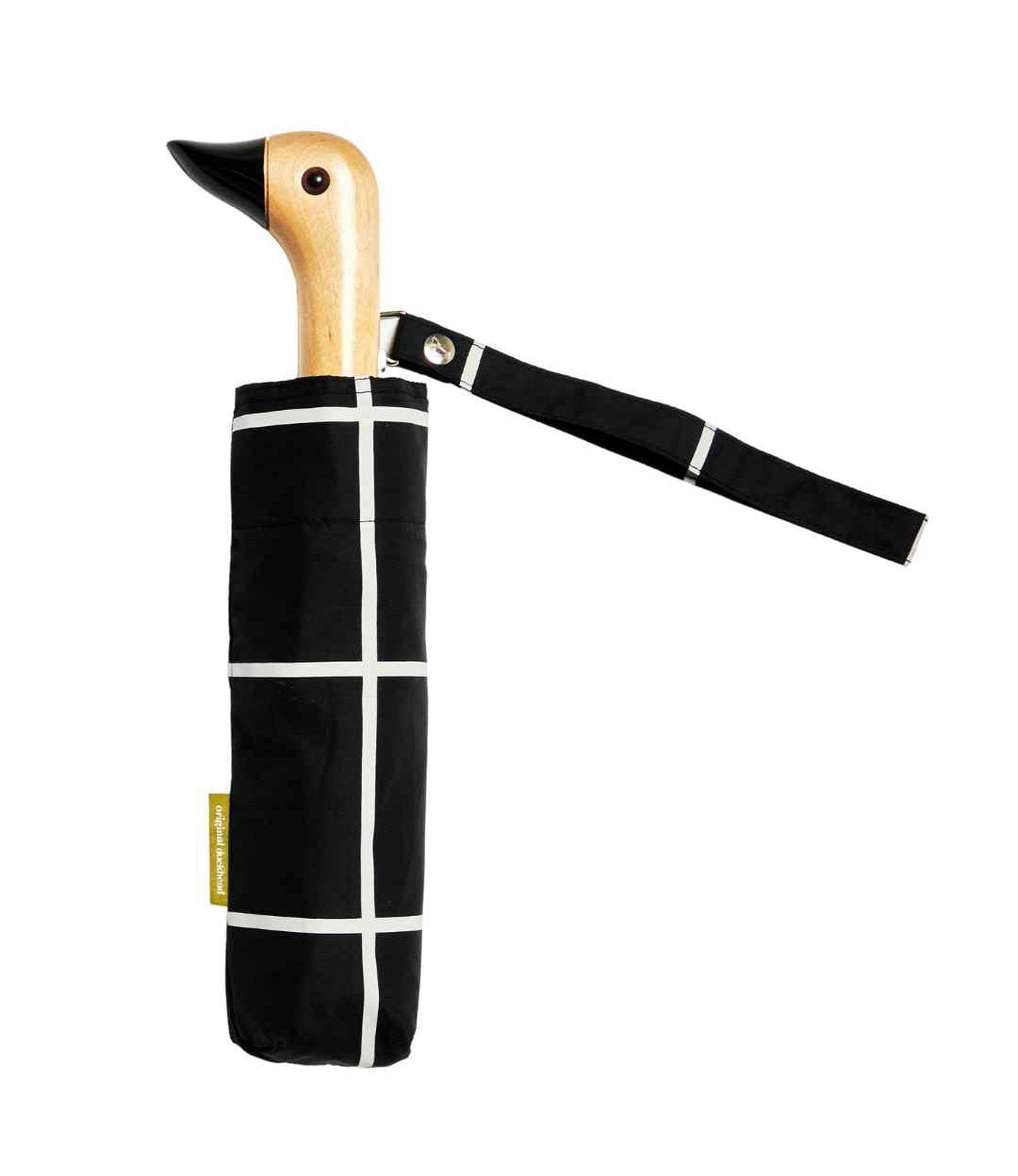 Original Duckhead-Original Duckhead Duck Kompakt şemsiye Black Grid-Şemsiye-1-fleurdirect.live