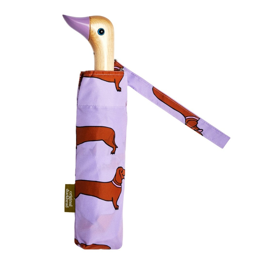 Original Duckhead-Original Duckhead Duck Kompakt şemsiye Dachshund Purple-Şemsiye-1-fleurdirect.live